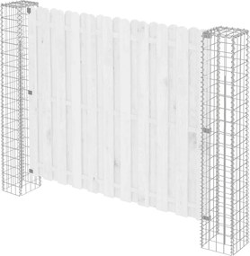 vidaXL Στύλος Περιφράξεων 2 pcs Ασημί 20 x 20 x 190 εκ. Μέταλλο