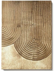 Πίνακας Καμβάς 3D 112RGN1144 70x100cm Gold Wallity Κάθετοι Ξύλο, Καμβάς
