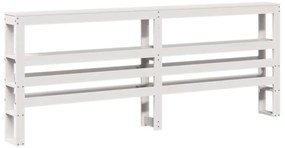 vidaXL Πλαίσιο Κρεβατιού με Κεφαλάρι Λευκό 200x200 εκ. από Μασίφ Πεύκο