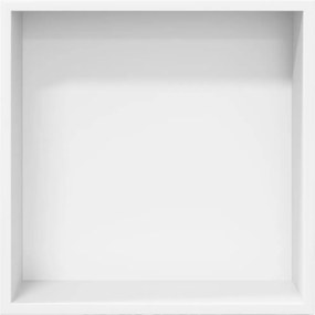 vidaXL Εσοχή Ντους Βουρστ. Λευκό Ματ 32x32x9 εκ. Αν. Ατσάλι