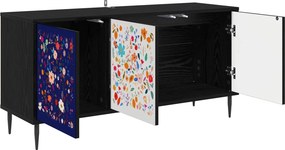 vidaXL Ντουλάπι TV MAINZ 102 x 33 x 51 εκ Μαύρη Δρυς