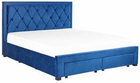 Κρεβάτι Berwyn 1607, Διπλό, Μπλε, 180x200, Ταπισερί, Τάβλες για Κρεβάτι, 185x217x122cm, 82 kg, Ξύλο: Λεύκα | Epipla1.gr