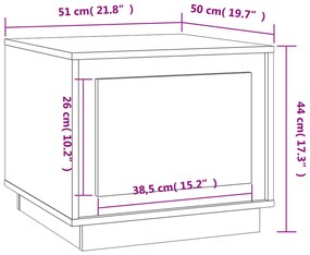 ΤΡΑΠΕΖΑΚΙ ΣΑΛΟΝΙΟΥ ΓΚΡΙ ΣΚΥΡ. 51X50X44 ΕΚ. ΕΠΕΞΕΡΓΑΣΜΕΝΟ ΞΥΛΟ 819872