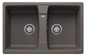 Blanco Lexa 8 Volcano Grey SILGRANIT™ PuraDur™ Γρανιτένιος Νεροχύτης Ένθετος με 2 Γούρνες 78x50cm