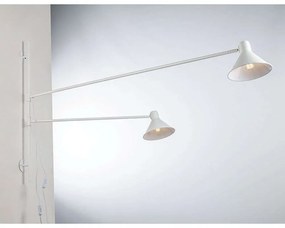 Φωτιστικό Τοίχου - Απλίκα Duetto I-DUETTO-AP2-BCO 2xE27 154x90cm White Luce Ambiente Design Μέταλλο