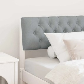 vidaXL Ταπετσαρισμένο κεφαλάρι Ανοιχτό γκρι 100 cm