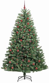 vidaXL Τεχνητό Χριστουγεννιάτικο Δέντρο με Άξονα Πράσινο 210 cm