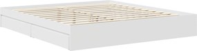 vidaXL Κρεβάτι Αποθήκης Λευκό 180 x 200 cm Επεξεργασμένο ξύλο