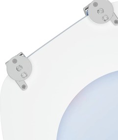 vidaXL Μαλακή κλειστή λεκάνη Μπλε 44 x 38 εκ. Πίνακας MDF