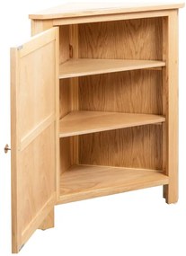vidaXL Ντουλάπι Γωνιακό 59 x 45 x 80 εκ. από Μασίφ Ξύλο Δρυός