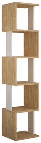 Intrahome Βιβλιοθήκη - στήλη OLYMPUSINA Intrahome χρώμα φυσικό-λευκό 35x30x161εκ | SKU: INTRAPA-220112231