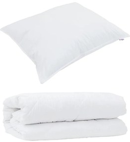 vidaXL Διπλό με Μαξιλάρι 2 pcs Λευκό 140 x 200 cm Μικροΐνες