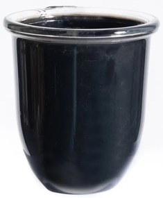 Supergreens Βάζο Γυάλινο Μαύρο 17 εκ.