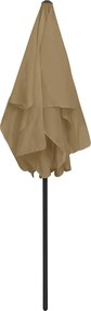 vidaXL Ομπρέλα Θαλάσσης Taupe 200 x 125 εκ.