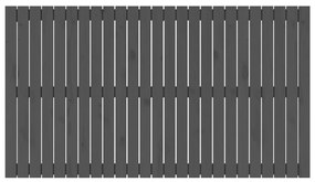 Κεφαλάρι Τοίχου Γκρι 159,5x3x90 εκ. από Μασίφ Ξύλο Πεύκου - Γκρι