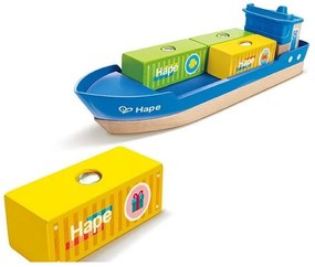 Hape Railway Ξύλινο Cargo Πλοίο &amp; Γερανός