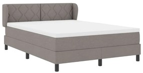 vidaXL Κρεβάτι box spring με στρώμα Taupe 140 x 190 cm ύφασμα