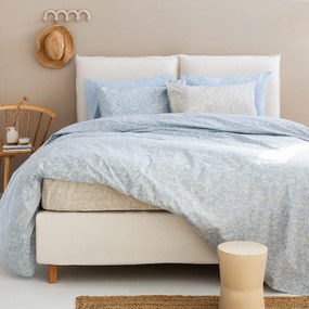 Σεντόνια Μονά (Σετ) Palamaiki Fashion FL6233 Γαλάζιο ΧΩΡΙΣ ΛΑΣΤΙΧΟ 170x260