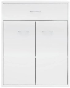 vidaXL Ντουλάπι Γυαλιστερό Λευκό 60 x 30 x 75 εκ. από Επεξ. Ξύλο