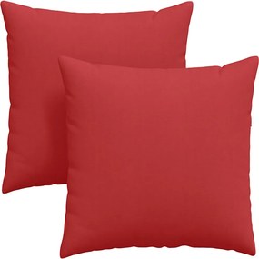 vidaXL Μαξιλάρι Καναπέ 2 pcs Κόκκινο 60 x 60 cm ύφασμα