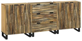 vidaXL Σετ Επίπλων Μπάνιου με συρτάρι 3 pcs Καφέ 180 x 33 x 75 εκ.