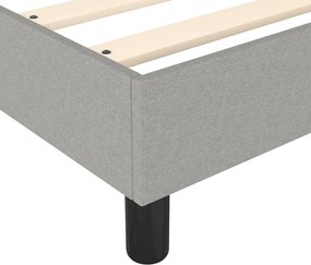 vidaXL Κρεβάτι Boxspring με Στρώμα Ανοιχτό Γκρι 100x200 εκ. Υφασμάτινο