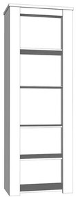 Βιτρίνα Kent VS Γκρί Δρύς - Λευκός Δρύς 68x36x195 εκ. 68x36x195 εκ.