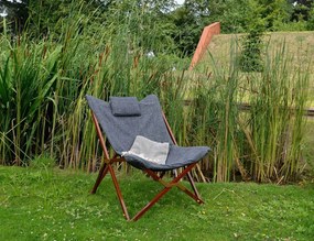 ΚΑΡΈΚΛΕΣ &amp; ΠΟΛΥΘΡΌΝΕΣ ΚΉΠΟΥ BUTTERFLY CHAIR MIXED GREY LESLI LIVING 42448