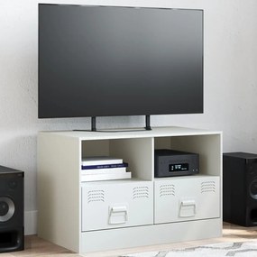 vidaXL Έπιπλο Τηλεόρασης Λευκό 67x39x44 εκ. από Χάλυβα