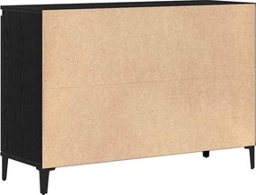 vidaXL Πλαϊνό γραφείο Μαύρη Οξυά 104 x 35 x 70 εκ. Επεξεργασμένο ξύλο