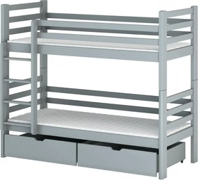 PATRYK 90x190 grey bunk bed Lano Furniture