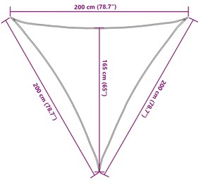 Σκίαστρο Ιστιοπλοΐας Ανθρακί 2x2x2 μ. 100% Πολυεστέρας Oxford - Ανθρακί