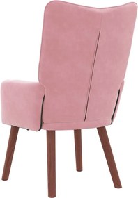 vidaXL Πολυθρόνα Ροζ 63 x 67 x 94 εκ. Βελούδο