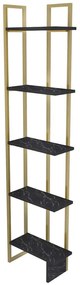 Ραφιέρα Δαπέδου Alice 322RTC1178 45,2x21,6x180cm Marble Effect Black-Gold