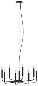 Φωτιστικό Οροφής Orto 11460 73x170cm 10W 8xE14 Black Nowodvorski