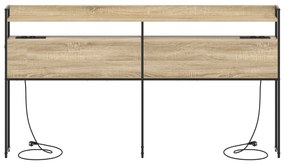 vidaXL Κεφαλάρι Αποθήκης Sonoma Δρυς 200 cm Επεξεργασμένο ξύλο