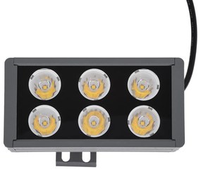 GloboStar FLOOD-DANY 90375 Προβολέας Wall Washer για Φωτισμό Κτιρίων LED 24W 2160lm 5° DC 24V Αδιάβροχο IP65 L16 x W9.5 x H7.5cm Θερμό Λευκό 3000K - Γκρι Ανθρακί - 3 Years Warranty - 90375