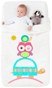 Κουβέρτα Βρεφική Baby Happy 711 White - Red Manterol Cradle 110x140cm Πολυέστερ