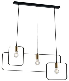 Φωτιστικό Οροφής Smith I-SMITH-S3 3xE27 88,5x150cm Black Luce Ambiente Design Metal