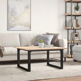 vidaXL Τραπεζάκι Σαλονιού Πλαίσιο Ο 80x80x45εκ Μασίφ Πεύκο/Ατσάλι