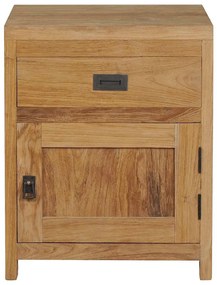 vidaXL Κομοδίνο 40 x 30 x 50 εκ. από Μασίφ Ξύλο Teak