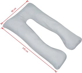 vidaXL Μαξιλάρι Εγκυμοσύνης Γκρι 90 x 145 εκ.