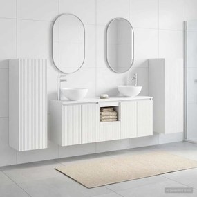 vidaXL Σετ Επίπλων Μπάνιου 5 τμχ. Λευκό 33 x 34,5 x 100 εκ
