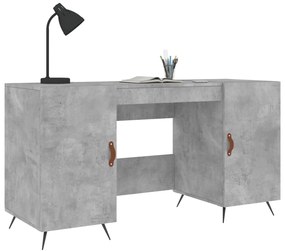vidaXL Γραφείο Γκρι Σκυροδέματος 140 x 50 x 75 εκ. από Επεξεργ. Ξύλο