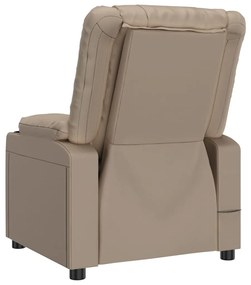 vidaXL Πολυθρόνα Ανακλινόμενη Καπουτσίνο από Συνθετικό Δέρμα