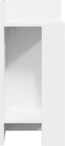 vidaXL Τραπεζάκι με ράφι λευκό 25,5x27x60 cm