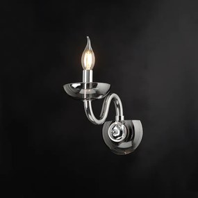 Φωτιστικό Επίτοιχο Aca BLK82181WSGC LUNARIA Φυμέ (Smoke)