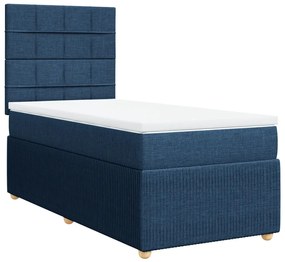 ΚΡΕΒΑΤΙ BOXSPRING ΜΕ ΣΤΡΩΜΑ ΜΠΛΕ 80X200 ΕΚ. ΥΦΑΣΜΑΤΙΝΟ 3294189