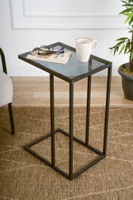 Side Table Alaska C - Smoked Glass Black