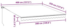 ΤΕΝΤΑ ΠΤΥΣΣΟΜΕΝΗ ΧΕΙΡΟΚΙΝΗΤΗ ΜΕ LED ΑΝΘΡΑΚΙ / ΛΕΥΚΗ 400X350 ΕΚ. 3215809